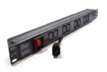 Maitinimo panelė 19'' spintai LK-BLE10G08S (8xC13, su jungikliu, įeinanti C14, 1.8m)