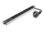 Maitinimo panelė 19'' spintai LK-BL-G10O08/P (8x240V Schuko, be jungiklio, su 10A/16A apsauga, 1.8m)