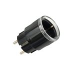 Išmanusis kištukas Shelly Plug S MTR Gen3 juodas (Wi-Fi, Bluetooth, Matter, 2500W)