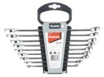 Kombinuotų veržliarakčių komplektas Makita B-65539 (8–18mm, 9vnt)