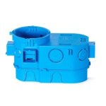 1 vt. dėžutė į gipsą Simet SE2x60 (62mm, mėlyna, behalogenė, IP20)
