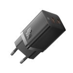 Sieninis įkroviklis BASEUS CCGP180101 (GaN5 Pro, 40W, 2xUSB-C, QC3.0, PD3.0, juodas)